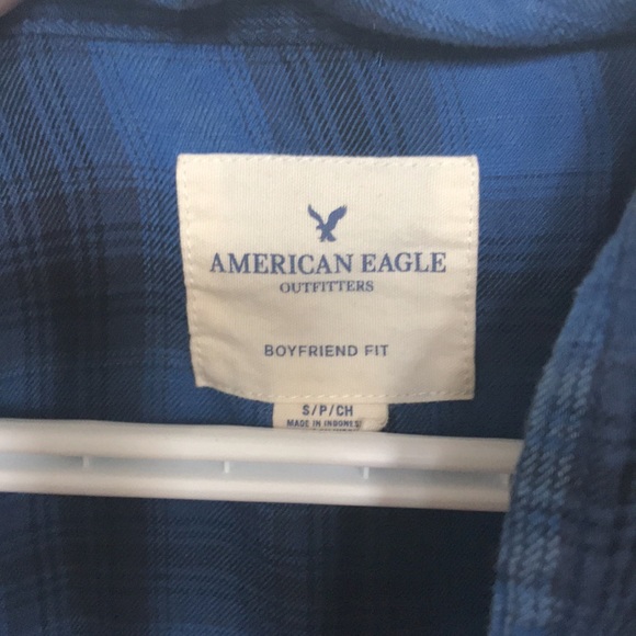 Blue Plaid AE shirt - Picture 2 of 2
